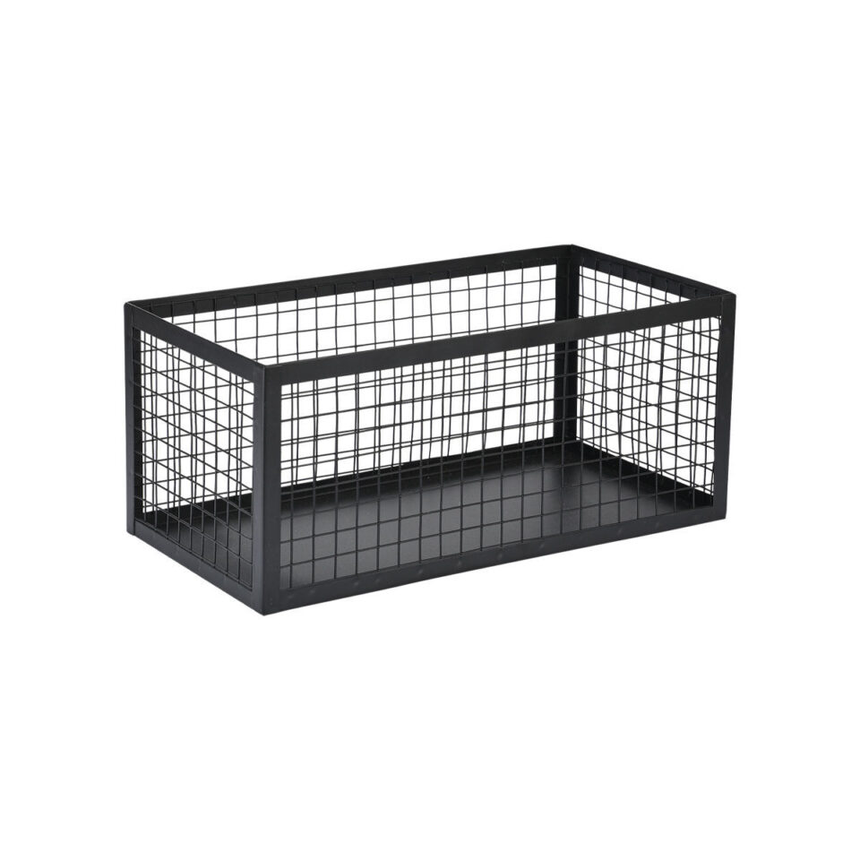 ΚΑΛΑΘΙ ΑΠΟΘΗΚΕΥΣΗΣ & ΟΡΓΑΝΩΣΗΣ CAGE ΜΕΤΑΛΛΙΚΟ 23.5x15x11cm ΜΑΥΡΟ