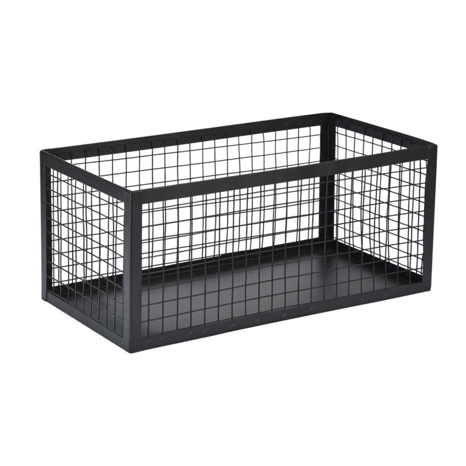 ΚΑΛΑΘΙ ΑΠΟΘΗΚΕΥΣΗΣ & ΟΡΓΑΝΩΣΗΣ CAGE ΜΕΤΑΛΛΙΚΟ 30x15.5x13cm ΜΑΥΡΟ