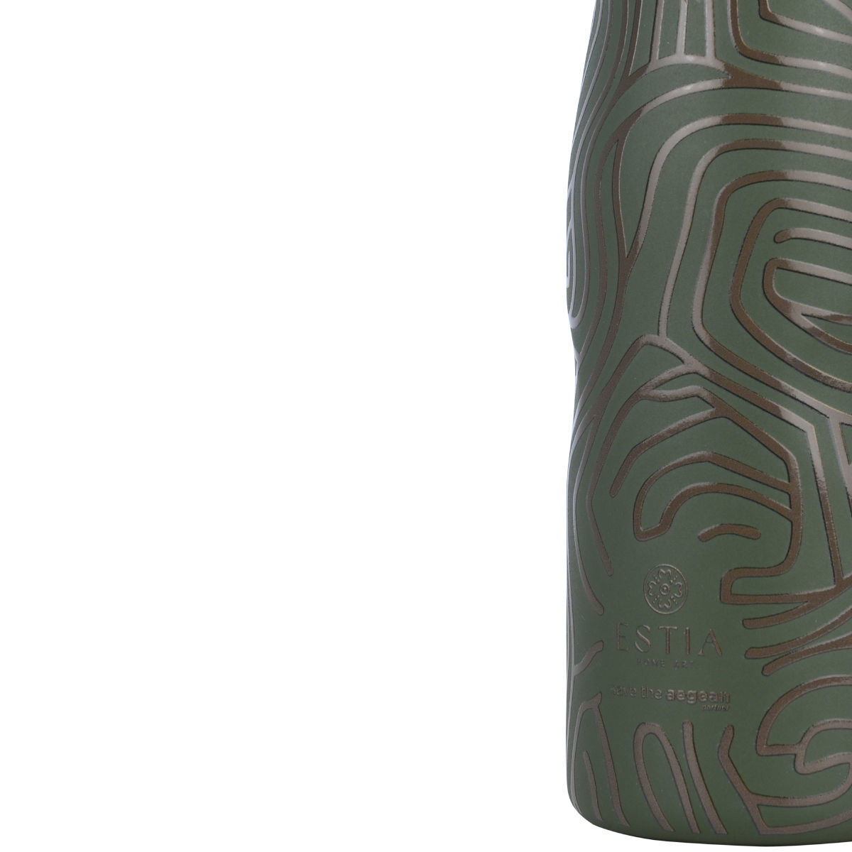 ΘΕΡΜΟΣ TRAVEL FLASK SAVE THE AEGEAN 500ml OLIVE FLOW