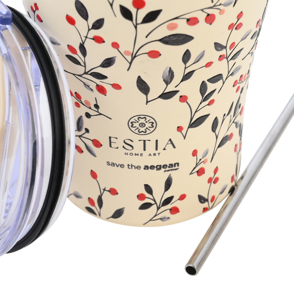 ΘΕΡΜΟΣ COFFEE MUG SAVE THE AEGEAN 350ml BLOOM BEIGE