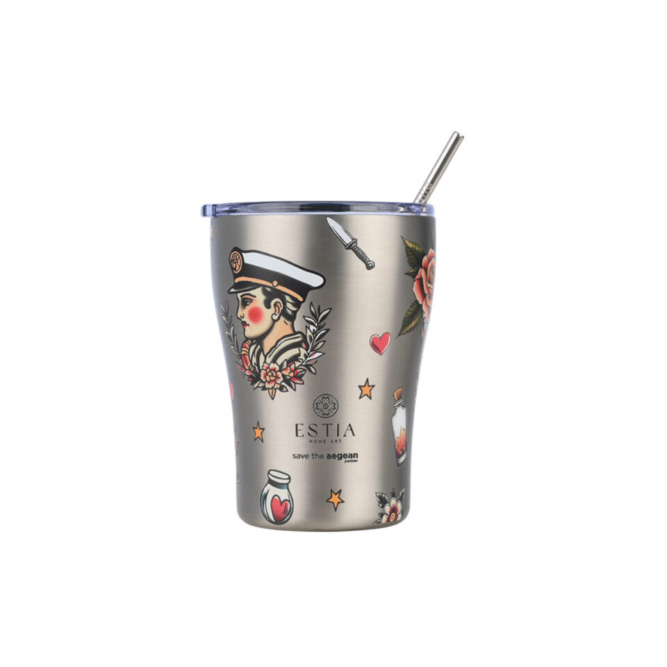 ΘΕΡΜΟΣ COFFEE MUG SAVE THE AEGEAN 350ml OLD SCHOOL INK