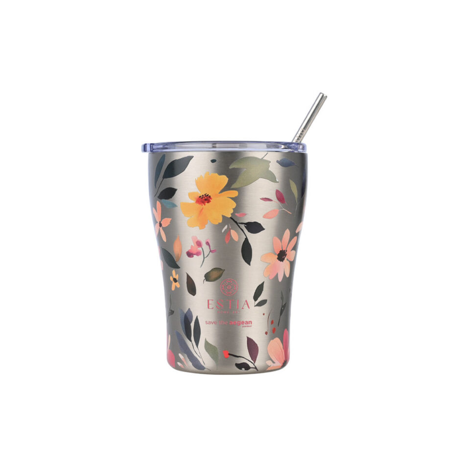 ΘΕΡΜΟΣ COFFEE MUG SAVE THE AEGEAN 350ml SILVER BOTANIC