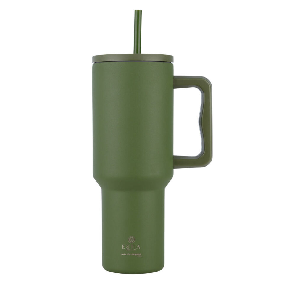 ΘΕΡΜΟΣ STRAW TUMBLER XL SAVE THE AEGEAN 1200ml FOREST SPIRIT