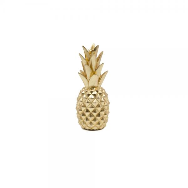 PINEAPPLE DECO ΑΝΑΝΑΣ POLYRESIN ΧΡΥΣΟ D12xH29cm