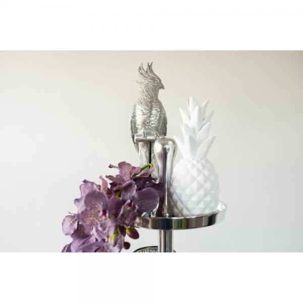 PINEAPPLE DECO ΑΝΑΝΑΣ POLYRESIN ΛΕΥΚΟ D12xH29cm