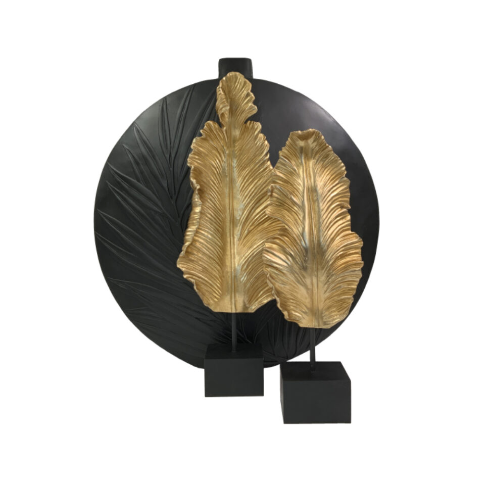 FILO ΔΙΑΚΟΣΜΗΤΙΚΟ TOTEM 24x12x62 POLYRESIN ΧΡΥΣΟ ΜΑΥΡΟ ΞΥΛΟ