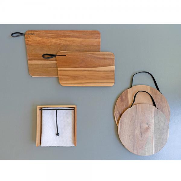 BAMBOO ΘΗΚΗ ΓΙΑ ΧΑΡΤΟΠΕΤΣΕΤΕΣ BAMBOO ΜΕΤΑΛΛΟ ΦΥΣΙΚΟ ΜΑΥΡΟ 19x19xH5cm