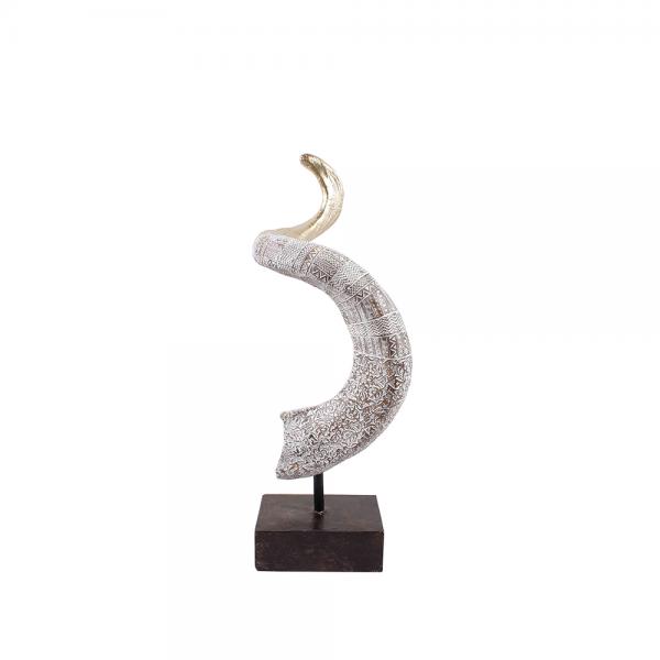 HORN DECO POLYRESIN 12,5x15x33