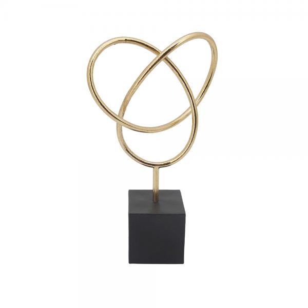 GOLDEN DECO ΜΕΤΑΛΛΟ ΧΡΥΣΟ ΜΑΥΡΟ 22,5x12,5xH39,5cm
