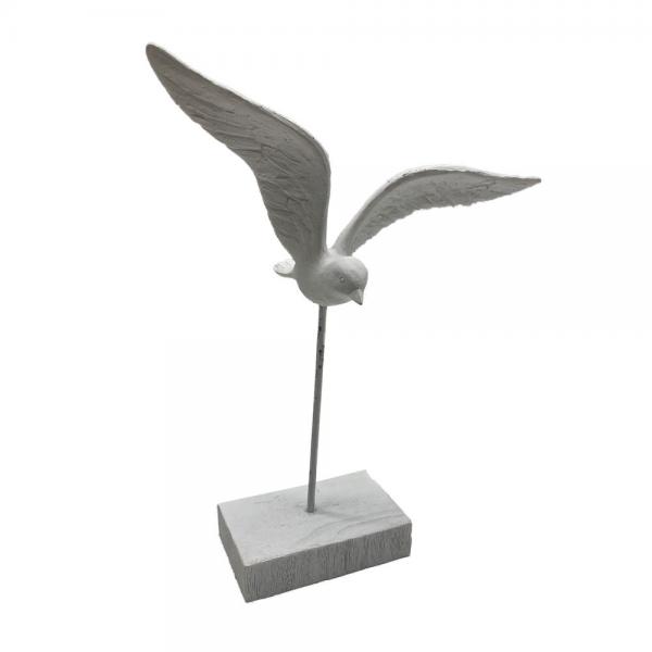 MER DECO ΠΟΥΛΙ POLYRESIN ΛΕΥΚΟ 16,5x10xH29cm