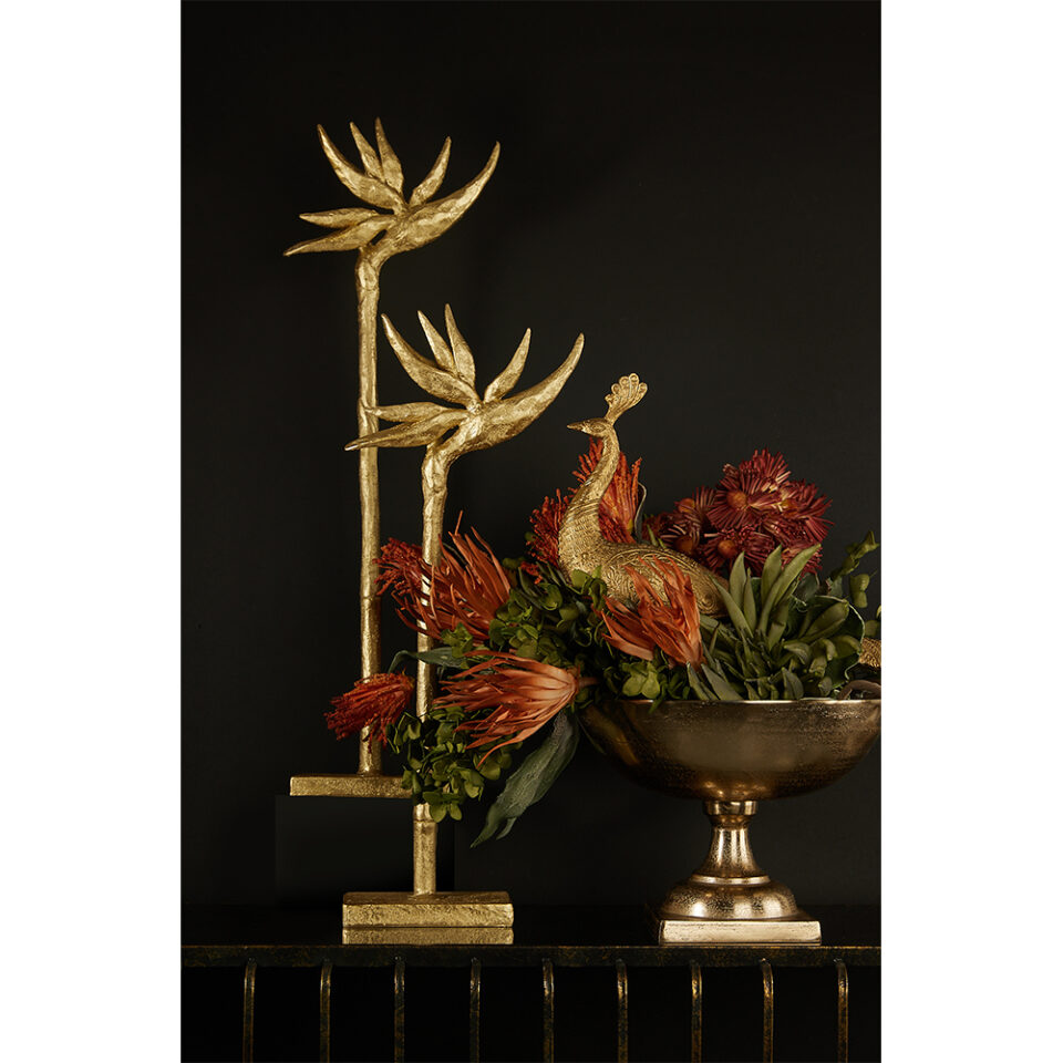 PARADISE BIRD ΔΙΑΚΟΣΜΗΤΙΚΟ ΛΟΥΛΟΥΔΙ 23x9x75 POLYRESIN ΧΡΥΣΟ
