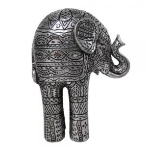 AMBOO 2 DECO ELEPHANT POLYRESIN SILVER 14x8xH19cm