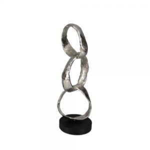 CIKLU 1 DECO ΑΛΟΥΜΙΝΙΟ ΑΣΗΜΙ ΜΑΥΡΟ 18x15xH48cm