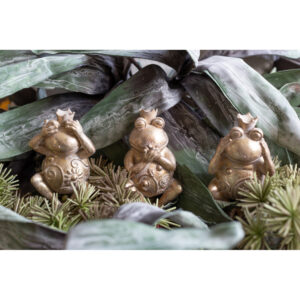 GRENOUILLE ΔΙΑΚΟΣΜΗΤΙΚΟ ΒΑΤΡΑΧΟΣ 12x10x23 POLYRESIN ΧΡΥΣΟ