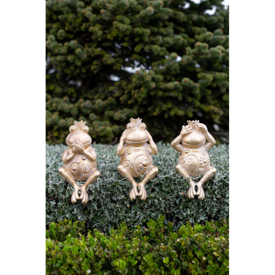 GRENOUILLE ΔΙΑΚΟΣΜΗΤΙΚΟ ΒΑΤΡΑΧΟΣ 11x10x23 POLYRESIN ΧΡΥΣΟ