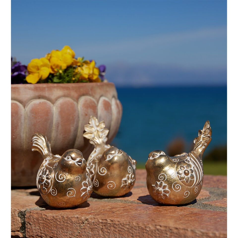 HOOPOE ΔΙΑΚΟΣΜΗΤΙΚΟ ΠΟΥΛΙ 16x10x12 POLYRESIN ΧΡΥΣΟ