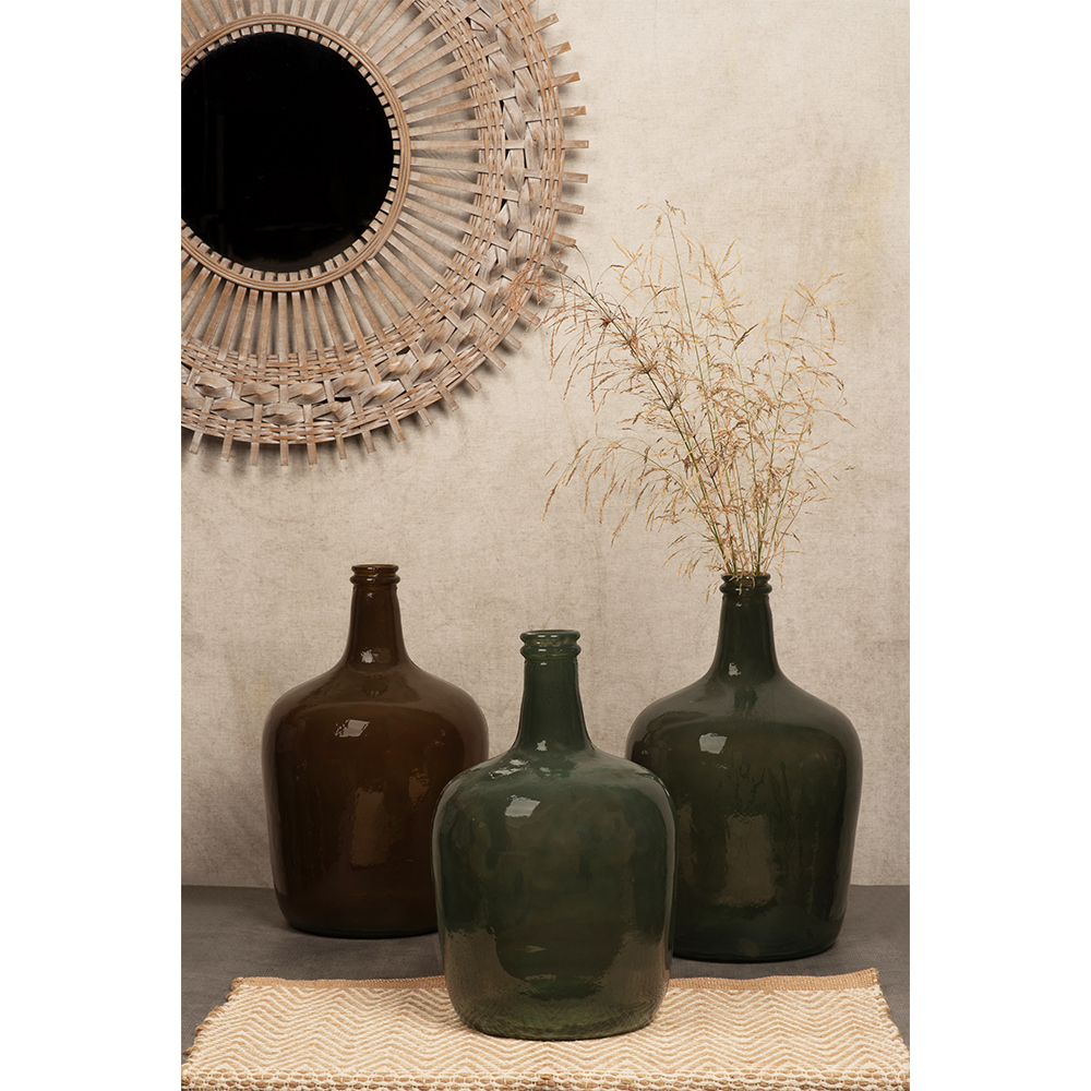 CRUSHED CARAMEL ΜΠΟΥΚΑΛΑ 25x25x40 ΑΝΑΚΥΚΛΩΜΕΝΟ ΓΥΑΛΙ CARAMEL