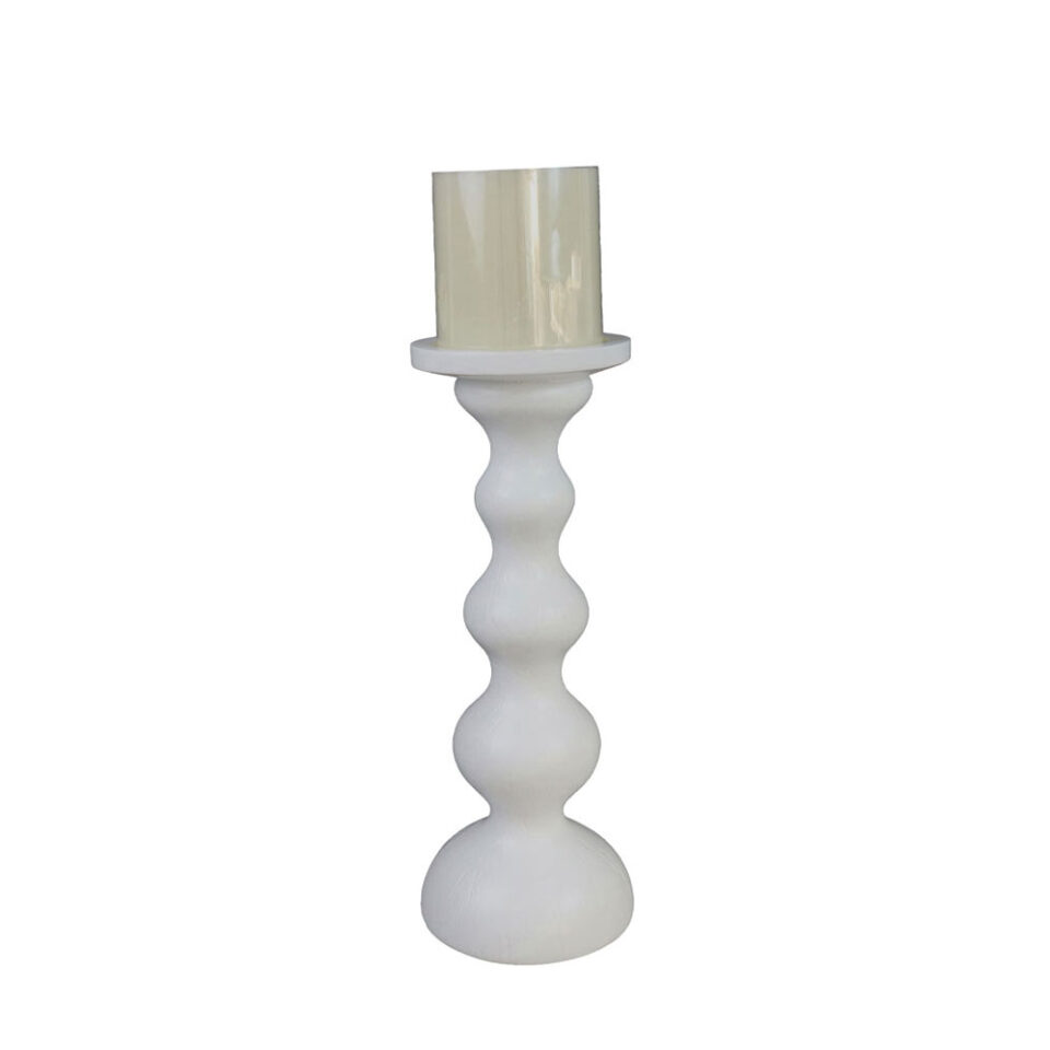CADENA ΔΙΑΚΟΣΜΗΤΙΚΟ ΚΗΡΟΠΗΓΙΟ 11x11x29 POLYRESIN ΛΕΥΚΟ