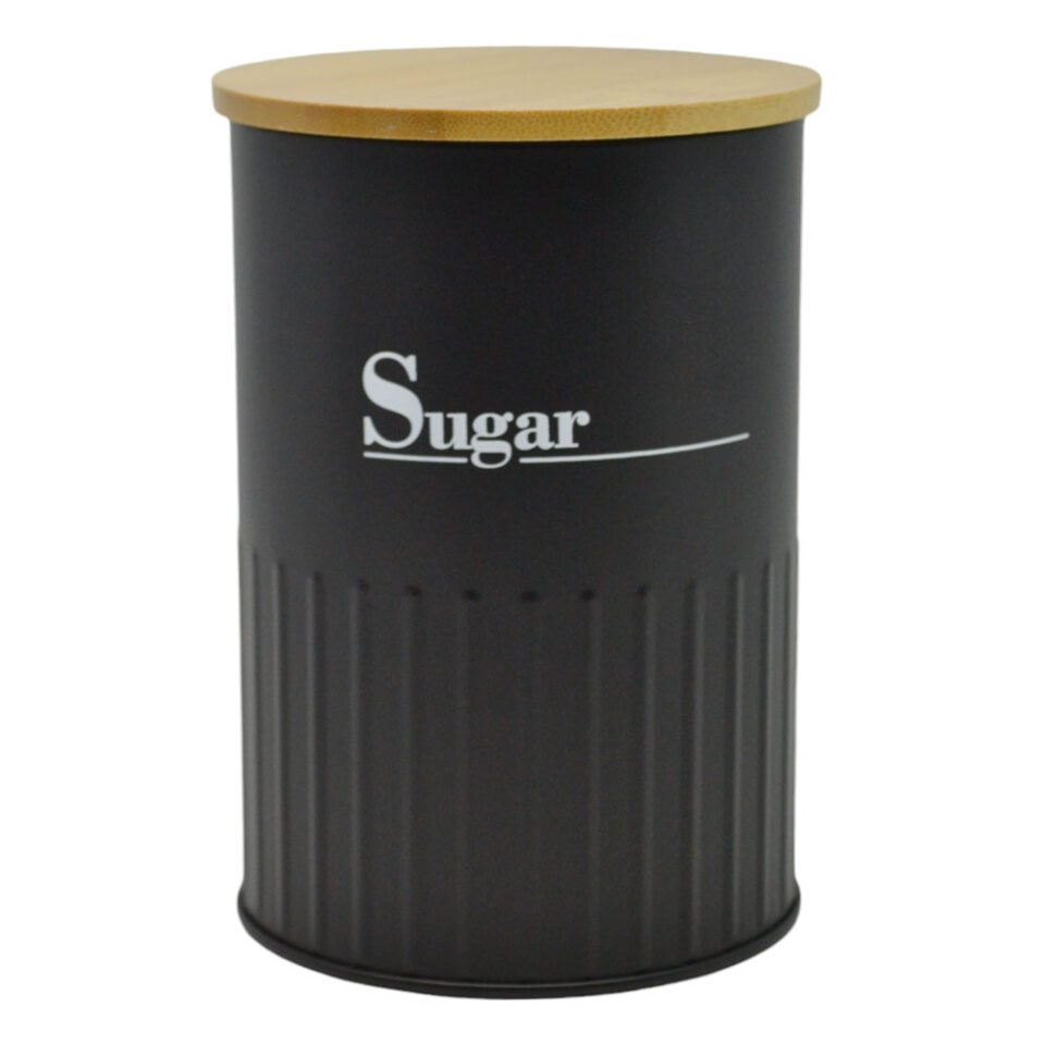 ΒΑΖΟ ΜΕΤΑΛΛΙΚΟ ΜΑΥΡΟ Sugar ΜΕ ΜΠΑΜΠΟΥ ΚΑΠΑΚΙ 9,5x9,5x13εκ.