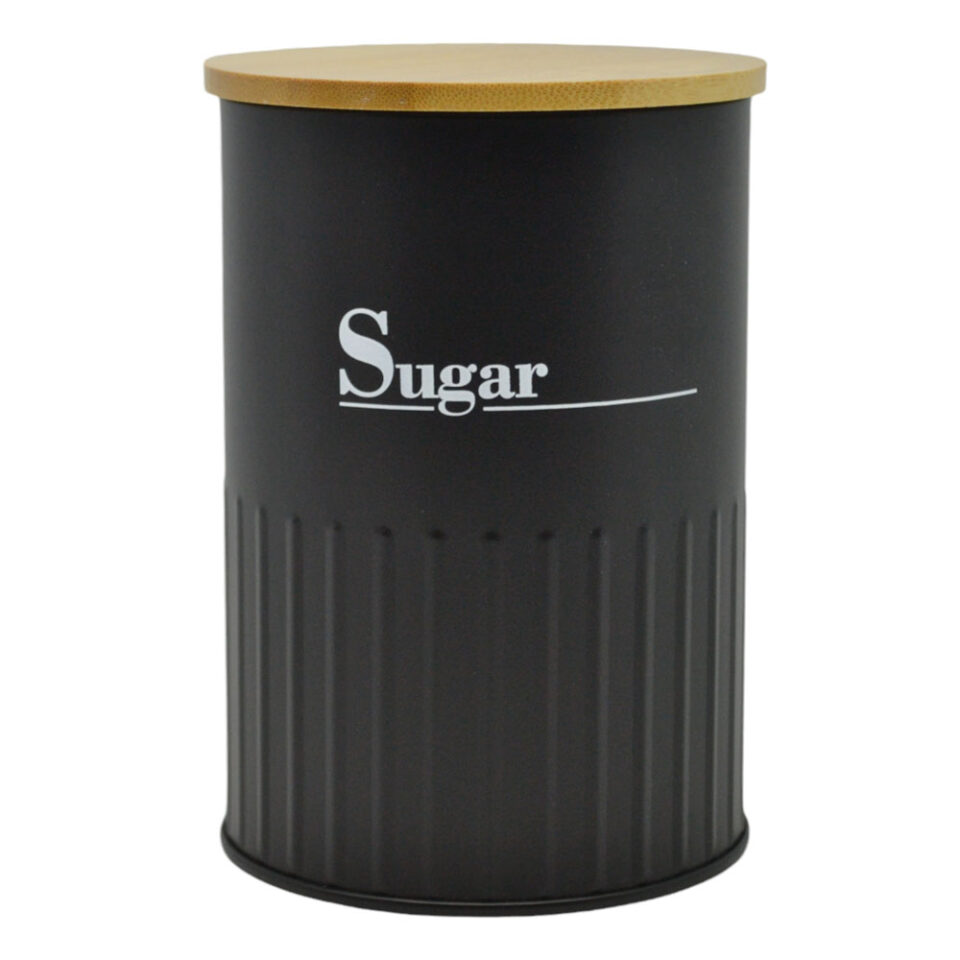 ΒΑΖΟ ΜΕΤΑΛΛΙΚΟ ΜΑΥΡΟ Sugar ΜΕ ΜΠΑΜΠΟΥ ΚΑΠΑΚΙ 9,5x9,5x13εκ.