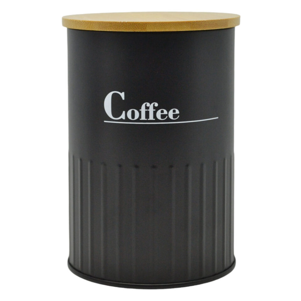 ΒΑΖΟ ΜΕΤΑΛΛΙΚΟ ΜΑΥΡΟ Coffee ΜΕ ΜΠΑΜΠΟΥ ΚΑΠΑΚΙ 9,5x9,5x13εκ.