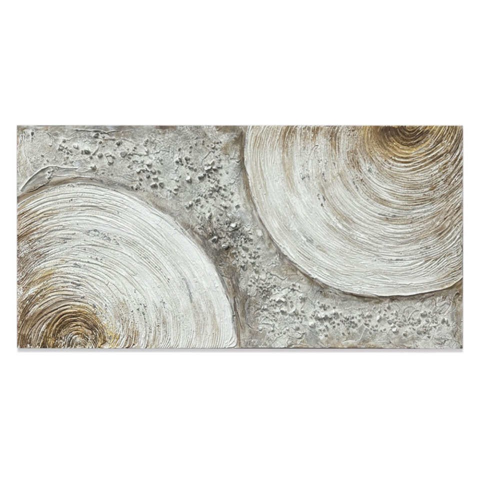 ΠΙΝΑΚΑΣ ΕΛΑΙΟΓΡΑΦΙΑ ΣΕ ΤΥΠΩΜΕΝΟ ΚΑΜΒΑ ΜΕ ΣΧΕΔΙΟ ΑΝΑΓΛΥΦΑ ΚΥΚΛΙΚΑ ΜΟΤΙΒΑ 120x60εκ.