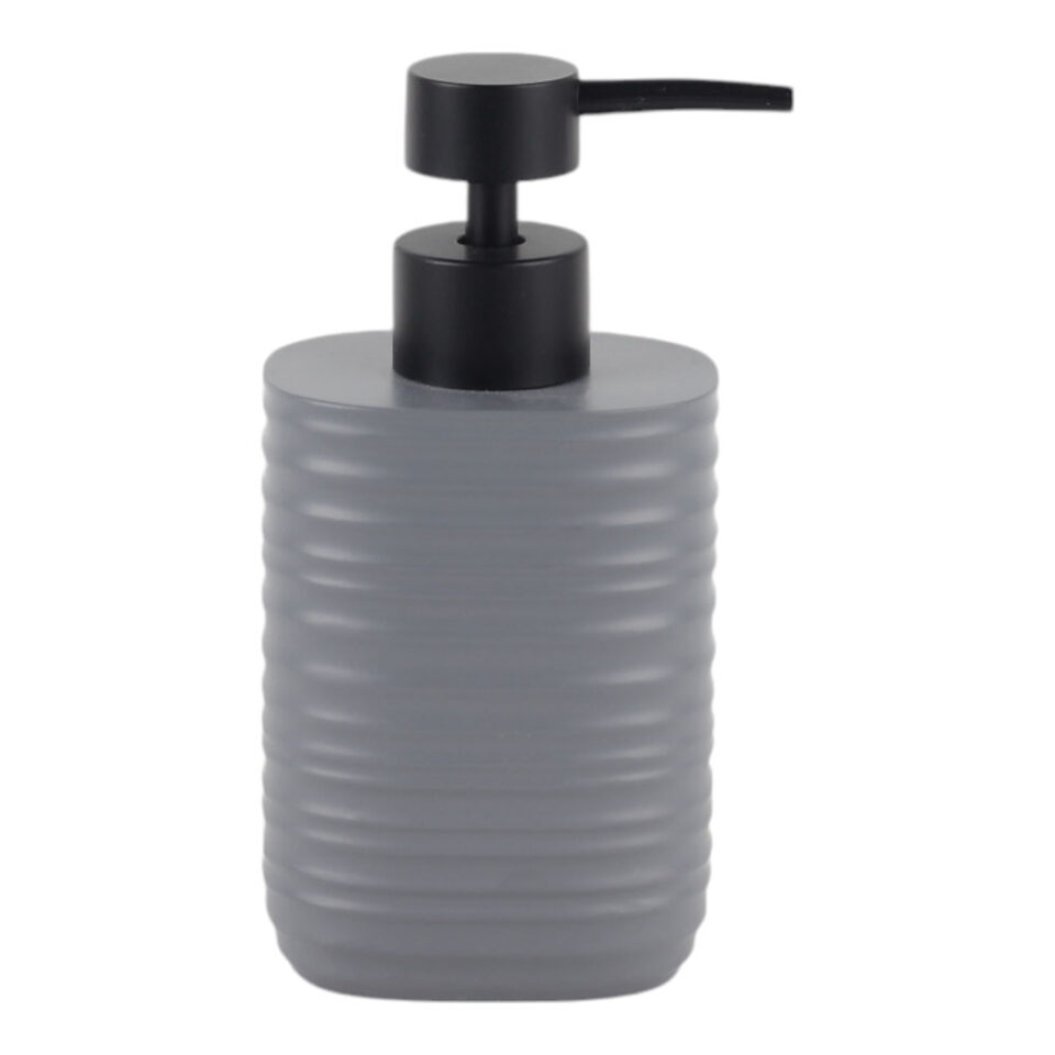 DISPENSER ΠΟΛΥΕΣΤΕΡΙΚΟ ΡΙΓΕ ΣΕ ΧΡΩΜΑ ΓΚΡΙ ΜΑΤ 8,1x8,1x16,9εκ.