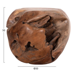 ΒΟΗΘΗΤΙΚΟ ΤΡΑΠΕΖΙ ΞΥΛΟ TEAK--ΦΥΣΙΚΟ 50x50x50Υεκ.