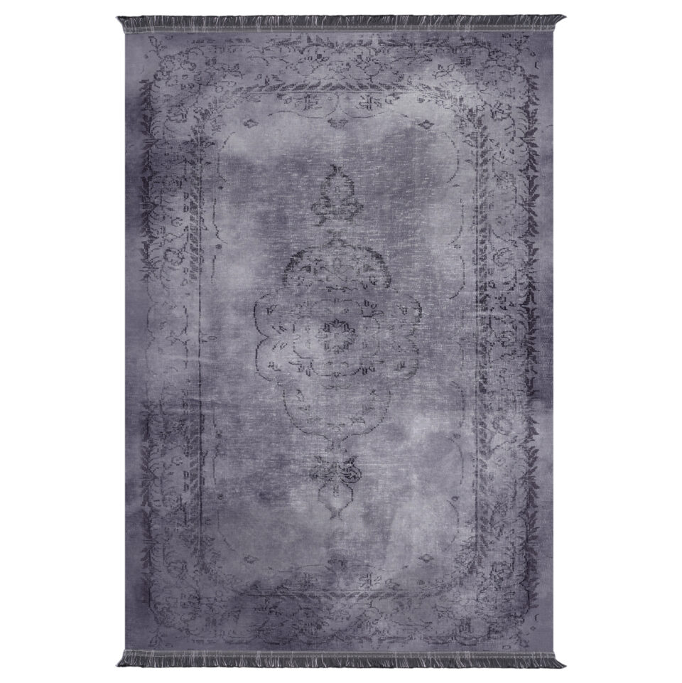 ΧΑΛΙ ΣΑΛΟΝΙΟΥ VINTAGE ΜΕ ΚΡΟΣΙΑ ΓΚΡΙ 160X230 εκ.