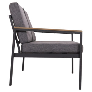 ΚΑΝΑΠΕΣ 2-ΘΕΣΙΟΣ SAFIN ΑΛΟΥΜΙΝΙΟ & ΜΑΞΙΛΑΡΙΑ ΣΕ ΑΝΘΡΑΚΙ 140x70x77Υεκ