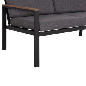 ΚΑΝΑΠΕΣ 2-ΘΕΣΙΟΣ SAFIN ΑΛΟΥΜΙΝΙΟ & ΜΑΞΙΛΑΡΙΑ ΣΕ ΑΝΘΡΑΚΙ 140x70x77Υεκ