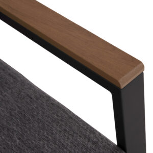 ΚΑΝΑΠΕΣ 2-ΘΕΣΙΟΣ SAFIN ΑΛΟΥΜΙΝΙΟ & ΜΑΞΙΛΑΡΙΑ ΣΕ ΑΝΘΡΑΚΙ 140x70x77Υεκ