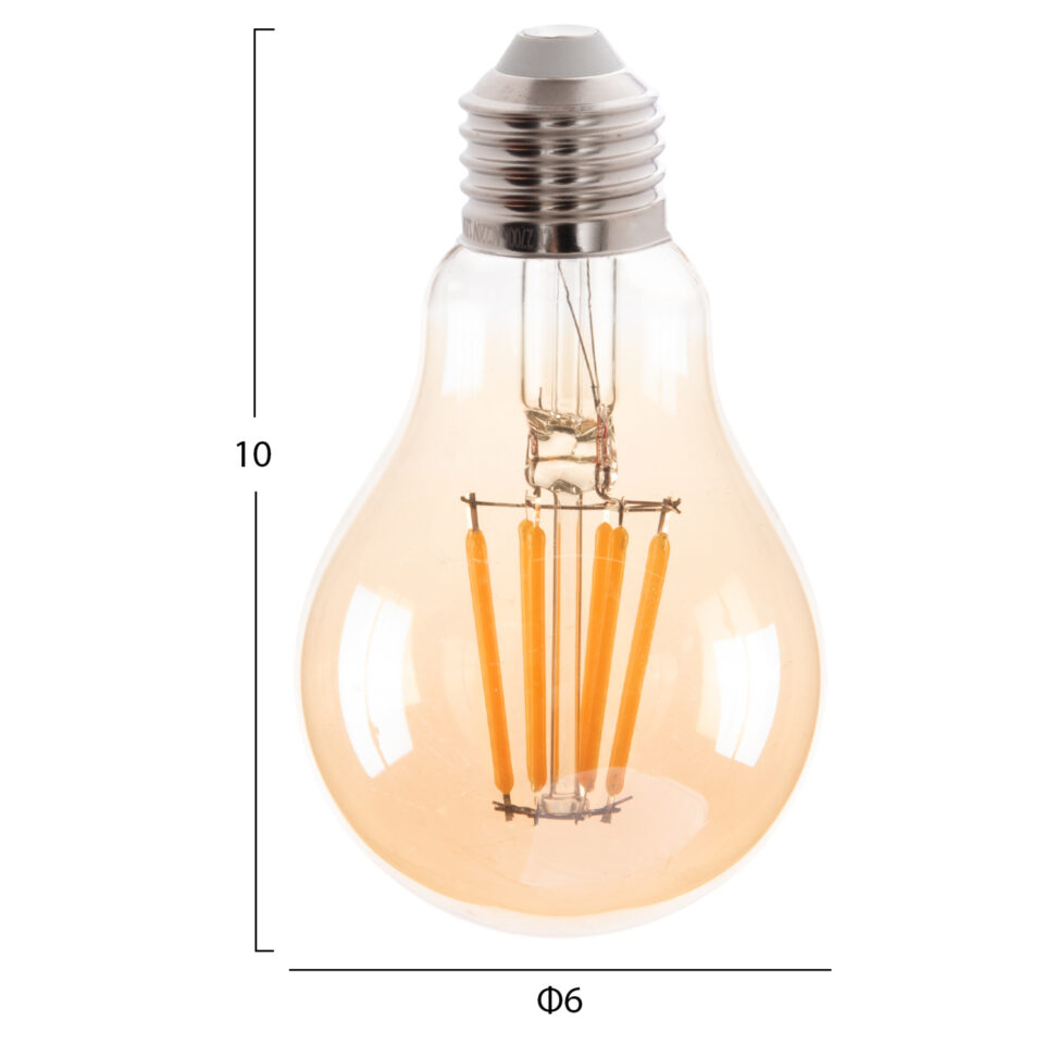 ΛΑΜΠΤΗΡΑΣ LED FILAMENT 8W E27 3000K GOLD DIMMABLE