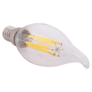 ΛΑΜΠΤΗΡΑΣ ΣΤΥΛ ΦΛΟΓΑ LED FILAMENT 6W E14 3000K ΔΙΑΦΑΝΟ DIMMABLE
