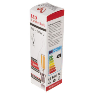 ΛΑΜΠΤΗΡΑΣ ΣΤΥΛ ΦΛΟΓΑ LED FILAMENT 6W E14 3000K ΔΙΑΦΑΝΟ DIMMABLE