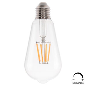ΛΑΜΠΤΗΡΑΣ LED FILAMENT 8W E27 DIMMABLE 2700K ΔΙΑΦΑΝΟΣ