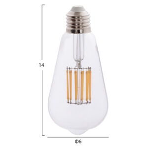 ΛΑΜΠΤΗΡΑΣ LED FILAMENT 12W E27 2700K ΔΙΑΦΑΝΟΣ