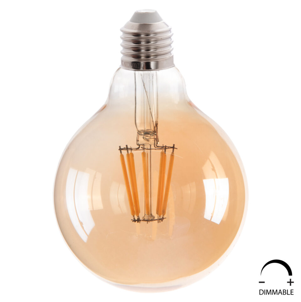 ΛΑΜΠΤΗΡΑΣ GLOBO LED FILAMENT 8W E27 2700K ΧΡΥΣΟ DIMMABLE