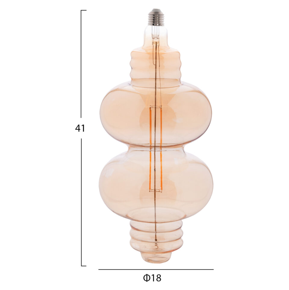 ΛΑΜΠΤΗΡΑΣ LED FILAMENT 8W E27 3000K GOLD COLOR DIMMABLE