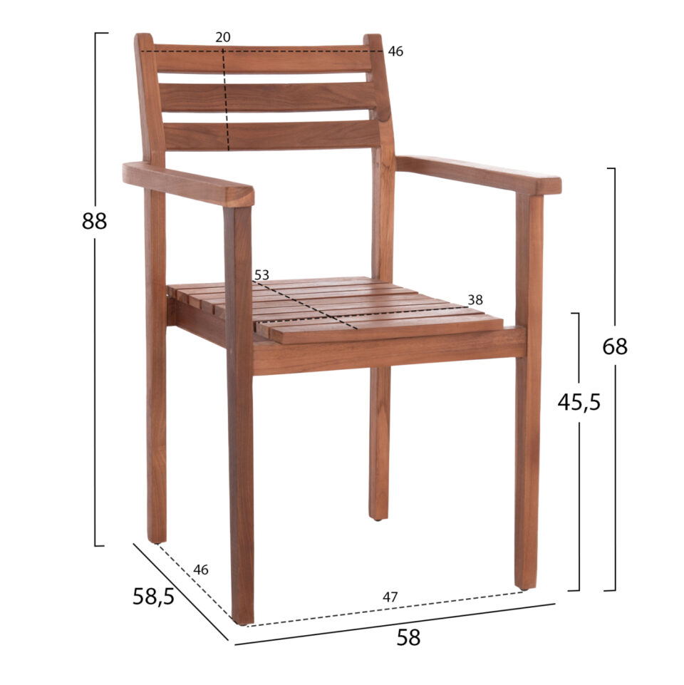 ΠΟΛΥΘΡΟΝΑ ΞΥΛΟ TEAK ΣΕ ΦΥΣΙΚΟ--58x58,5x88Υεκ.