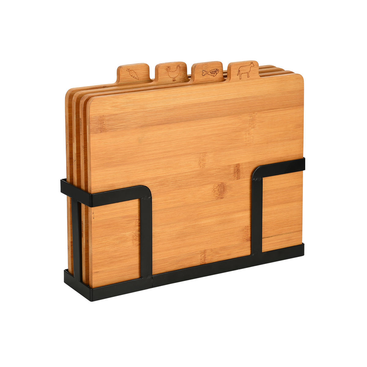 ΣΕΤ ΕΠΙΦΑΝΕΙΕΣ ΚΟΠΗΣ BAMBOO ESSENTIALS 5 ΤΕΜ ΜΕ ΜΑΥΡΗ ΜΕΤΑΛΛΙΚΗ ΒΑΣΗ