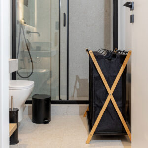 ΚΑΛΑΘΙ ΑΠΛΥΤΩΝ BAMBOO ESSENTIALS 102lt 3 ΘΕΣΕΩΝ 68x40x76cm ΜΑΥΡΟ