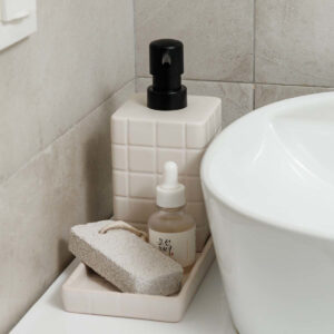 ΔΙΣΚΟΣ ΜΠΑΝΙΟΥ TILES ΚΕΡΑΜΙΚΟΣ 20x10x2cm ΛΕΥΚΟΣ