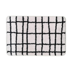 ΤΑΠΕΤΟ ΜΠΑΝΙΟΥ CAGE 40x60cm 100% ΜΙΚΡΟΪΝΕΣ ΓΚΡΙ-ΜΑΥΡΟ