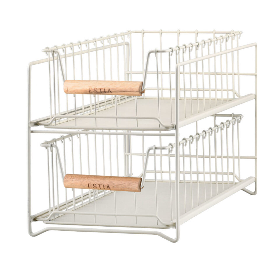 ΚΑΛΑΘΙ ΟΡΓΑΝΩΣΗΣ ALLURE ΜΕΤΑΛΛΙΚΟ 2 ΕΠΙΠΕΔΩΝ ΣΥΡΤΑΡΩΤΟ IVORY