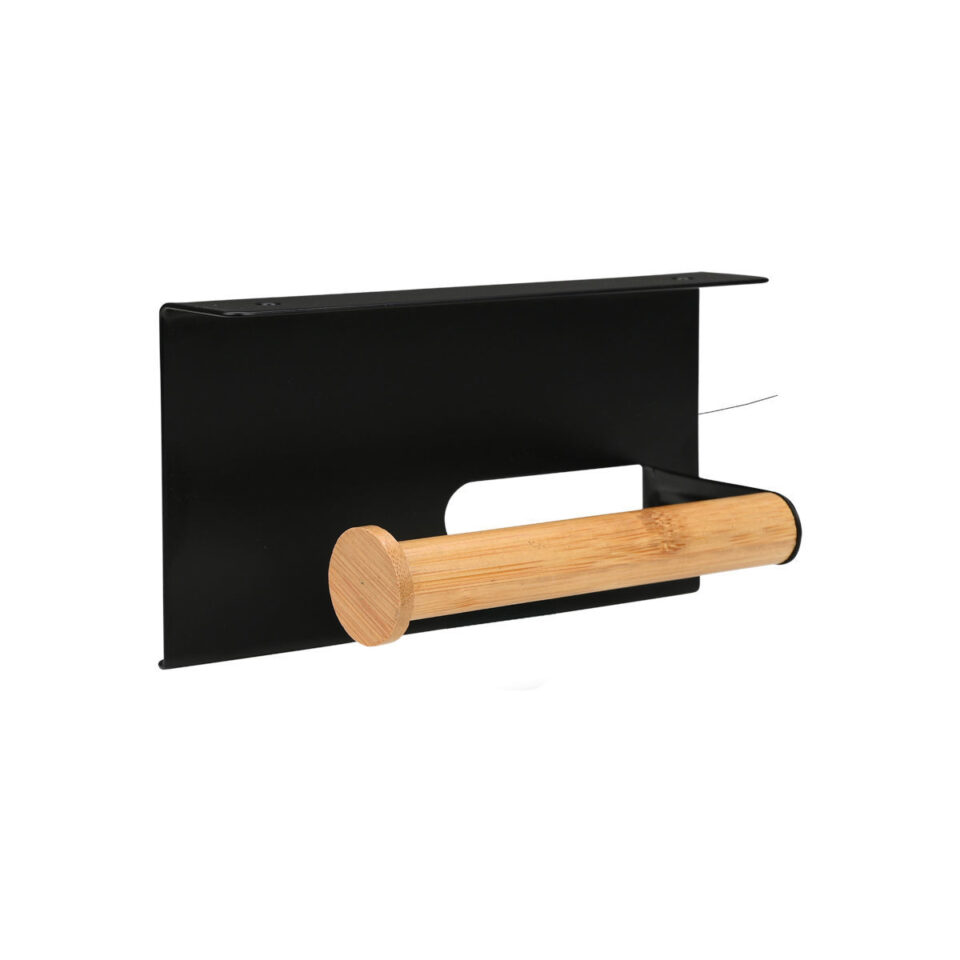 ΧΑΡΤΟΘΗΚΗ ΕΠΙΤΟΙΧΙΑ BAMBOO ESSENTIALS ΜΕ ΘΕΣΗ ΓΙΑ ΚΙΝΗΤΟ ΜΕΤΑΛΛΙΚΗ ΜΑΥΡΗ