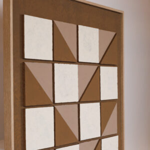 ΠΙΝΑΚΑΣ ΚΑΜΒΑΣ 3D ΤΕΤΡΑΓΩΝΑ ΚΑΦΕ - ΜΠΕΖ 60x2.9x80cm