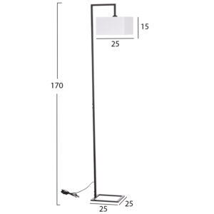 ΦΩΤΙΣΤΙΚΟ ΔΑΠΕΔΟΥ ΜΕΤΑΛΛΟ ΜΑΥΡΟ--PVC ΛΕΥΚΟ ΚΑΠΕΛΟ 25x33x170Υεκ.