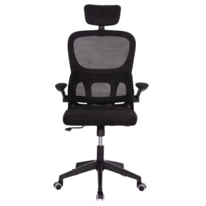 ΚΑΡΕΚΛΑ ΓΡΑΦΕΙΟΥ ΜΑΥΡΟ MESH & PP ΣΚΕΛΕΤΟΣ 64x60x117-127Υεκ.