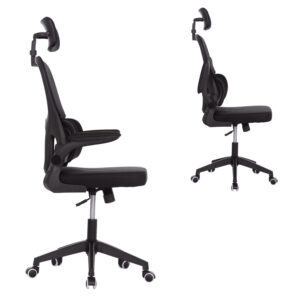 ΚΑΡΕΚΛΑ ΓΡΑΦΕΙΟΥ ΜΑΥΡΟ MESH & PP ΣΚΕΛΕΤΟΣ 64x60x117-127Υεκ.